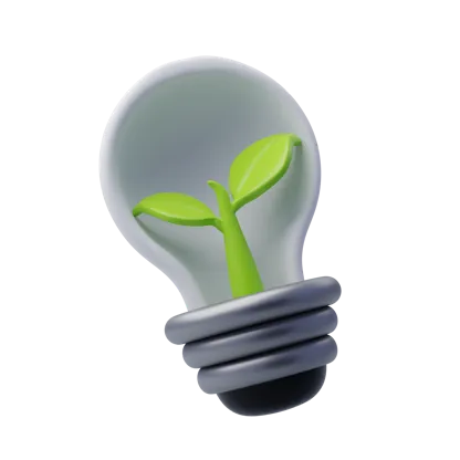 3D light bulb illustration